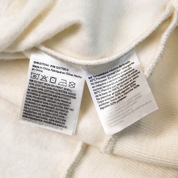 H&M Sublime Ivory Blue Logo Heart Sweatshirt Hoodie Full Zip Womens Size M - Picture 11 of 13